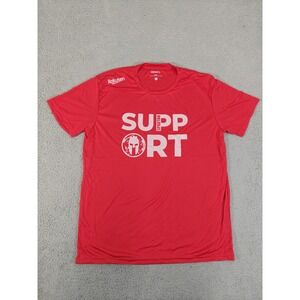 Spartan Race Craft Shirt Mens Large‎ Red Support Crew Rakuten Polyester Athletic